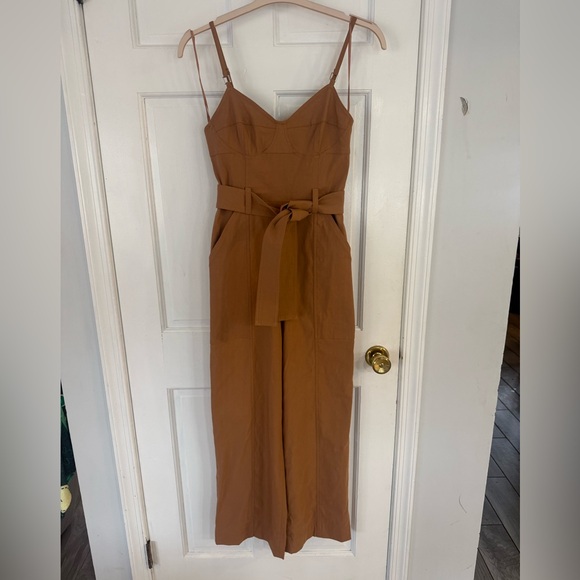 A.L.C. Mila Tan Jumpsuit, Noisette - Picture 7 of 11